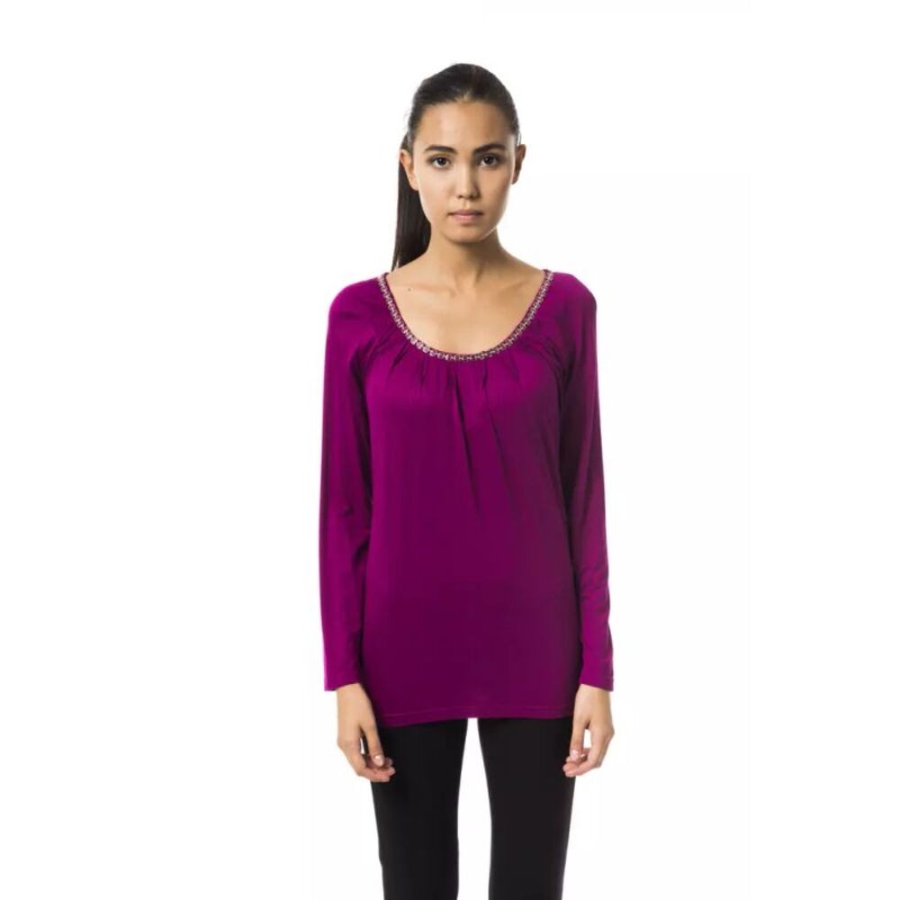 BYBLOS Purple Viscose Women Women's Top